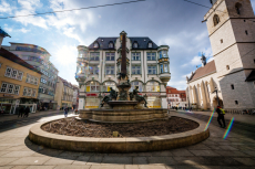 La fontaine Angerbrunnen, de style baroque, achevée en 1890, © Stadtverwaltung Erfurt / Steve Bauerschmidt