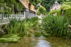 Veules-les-Roses boasts France’s shorts river: the Veules of just 1km of lenght, Normandy, France