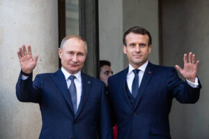 Macron und Putin am 09.12.2019 in Paris (Foto: Imago/IP3press)