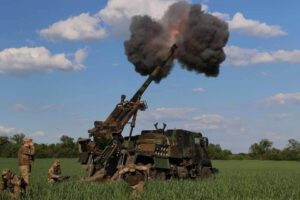 Einsatz der César-Artillerie in der Ukraine am 08.06.2022 (Foto: Imago/Cover-Images)