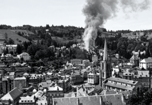 Brand der Mädchenschule in Tulle, 8. Juni 1944 © Archives municipales de Tulle