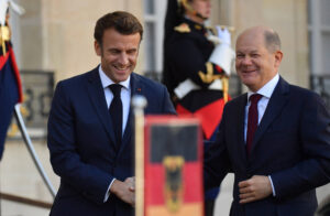 E. Macron et O. Scholz à Paris, 26.10.2022 (Copyright: Imago)