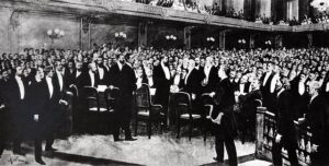 Theodor Herzl beim Zionistenkongress in Basel 1897 © Wikimedia Commons