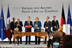 Signature du traité d’Aix-la-Chapelle, 22 janvier 2019 (Copyright Stadt Aachen / Andreas Herrmann)
