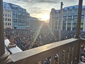 Leipzig, Marktplatz, 21. Januar 2024 (Copyright: Imago)