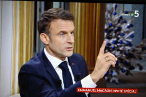 Emmanuel Macron, 20.12.2023 (Copyright Imago)