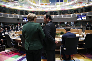 Angela Merkel und François Hollande beim Europäischen Rat, 10. März 2017 (Copyright: Depositphotos)