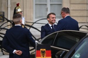 Premier voyage de Friedrich Merz à Paris, 7 mai 2025 (Copyright: Alamy)