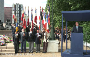 Jacques Chirac bei seiner Rede im Vel d'Hiv, 16. Juli 1995 (Copyright: Memorial de Landry Charrier – Screenshot: YouTube) 