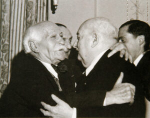 Der Koch, Gastronom und Autor Auguste Escoffier mit Curnonsky (Copyright: Wikimedia Commons)