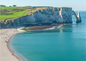 Blick auf die Kreidefelsen von Étretat (Copyright: Hilke Maunder)