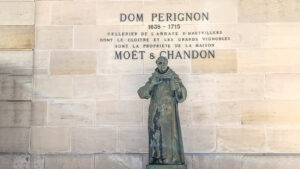 Dom Perignon – ein Name, ein Kult unter Champagnerfans, Épernay (Copyright: Hilke Maunder)