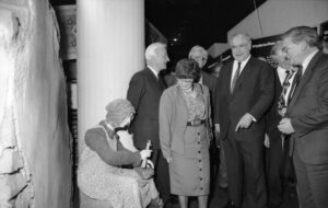 Rita Süssmuth, Helmut Kohl et Richard von Weizsäcker le 16 février 1989 à Bonn (Copyright : Wikimedia Commons)