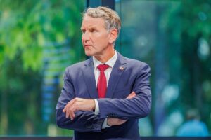Björn Höcke, porte-parole de la section de Thuringe de l’AfD, 1er septembre 2024 (Copyright : Wikimedia Commons)