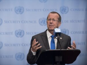 Martin Kobler blickt auf eine langjährige diplomatische Karriere zurück, unter anderem im Dienst der Vereinten Nationen. Hier im Sicherheitsrat am 7. Oktober 2015 (Copyright: Wikimedia Commons)