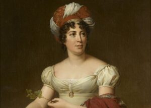 Germaine de Staël. Porträt von Marie Éléonore Godefroid (1813)