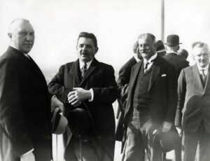 Konrad Adenauer und Édouard Herriot auf der Internationalen Presseausstellung in Köln, 1928 (Copyright: Fotograf unbekannt/StBKAH)