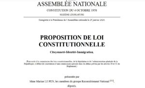 Gesetzentwurf des RN zur Abhaltung eines Referendums über Migration und zur Änderung der Verfassung