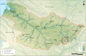 Carte du bassin versant de la Somme