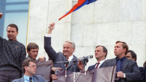 Élu président de l’URSS le 12 juin 1991, Boris Eltsine engage peu après une « thérapie de choc » afin d’accélérer la transition vers l’économie de marché