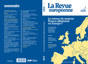 Front- und Back-Cover der Revue européenne, Titel: "Le retour du moteur franco-allemand en Europe ?"