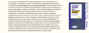 Emmanuel Macron, Deutschland und Europa bilden eine Leitlinie im politischen Denken Jean-Luc Mélenchons. Ein Blick ins Präsidentschaftsprogramm von La France insoumise aus dem Jahr 2022 (Screenshot: Landry Charrier nach https://melenchon2027.fr/livrets-2022/defense/)