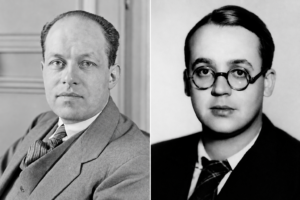 Pierre Drieu la Rochelle (l.) und Robert Brasillach (r.) gehörten zu den bekanntesten französischen Intellektuellen der Kollaboration