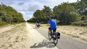 Vom Atlantik ins Médoc: Hinter der Pointe de Grave führt die Route durch die Kiefernwälder der Halbinsel