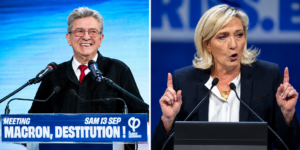Marine Le Pen und Jean-Luc Mélenchon stellen die deutsch-französische Zusammenarbeit immer wieder infrage