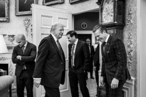 Donald Trump à la Maison-Blanche. Sous sa présidence, la dépendance militaire de l’Allemagne vis-à-vis des États-Unis est devenue un sujet hautement politique