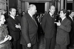 Valéry Giscard d’Estaing (l.) und Michel Poniatowski: Der enge Vertraute des Staatspräsidenten war 1978 einer der maßgeblichen Gründer des liberal-zentristischen Parteienbündnisses UDF